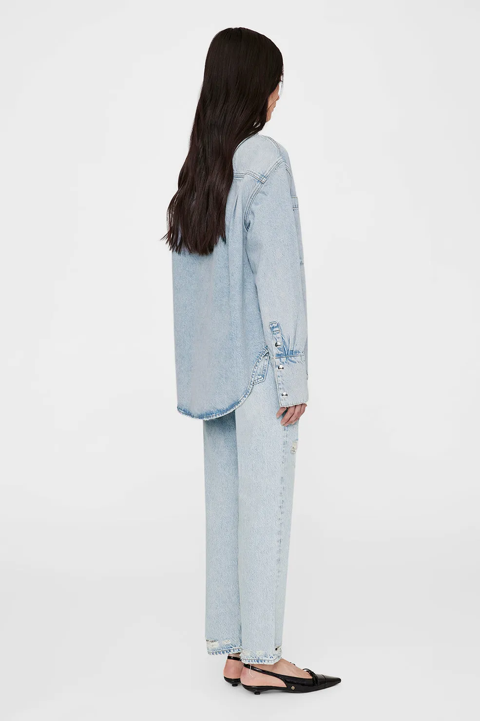 2025 Fashion Trends Dante Shirt - Bleached Blue -ANINE BING