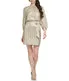 Doorbuster Longsleeve Pleated Neck Blouson Dress Champagne  Stylish & Comfortable