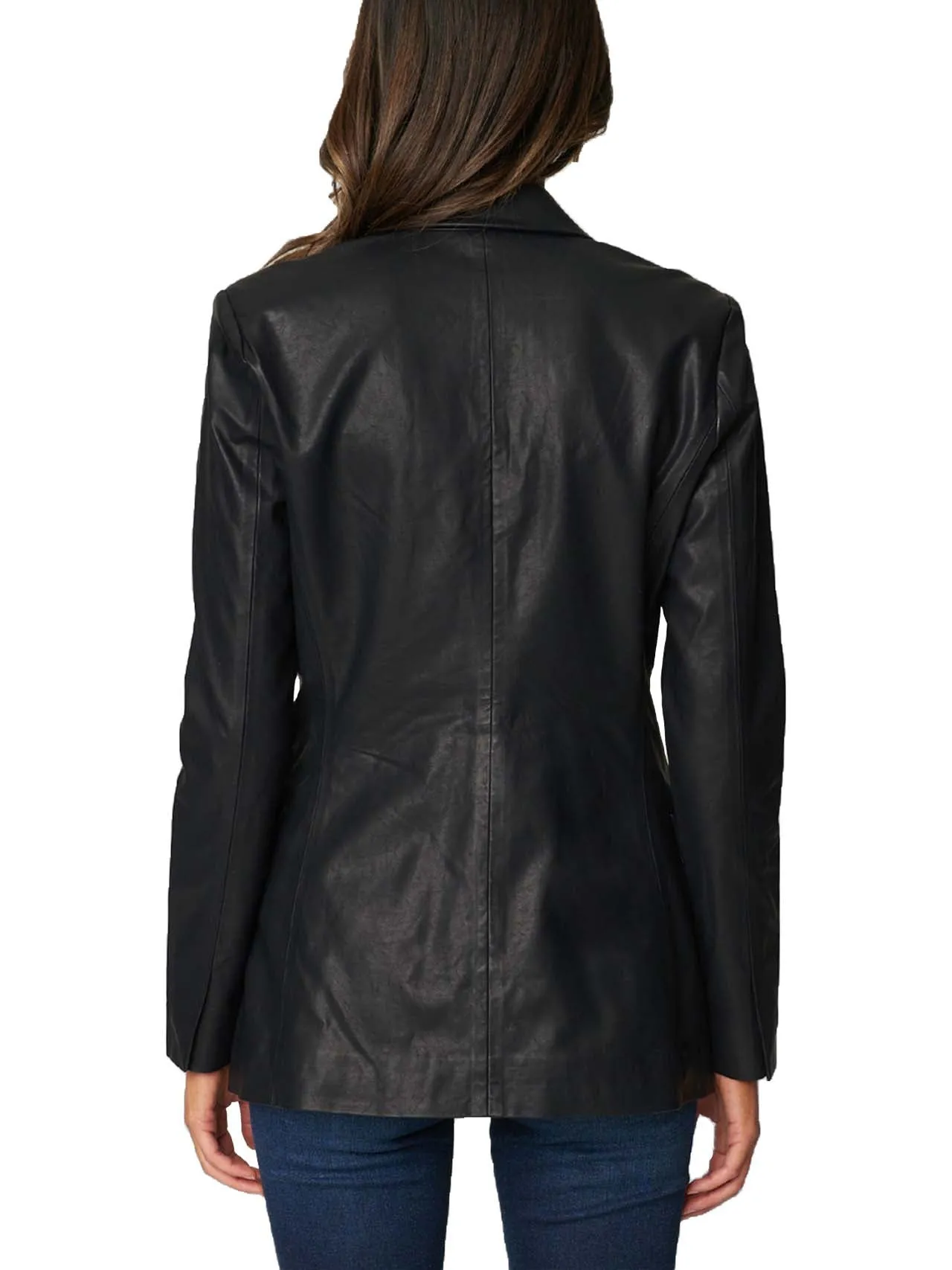 Doorbuster Sleek Vegan Leather Blazer  Going Fast!