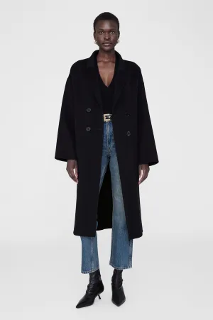 Dylan Coat - Black Cashmere Blend -ANINE BING