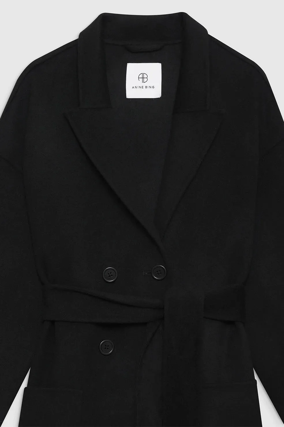 Dylan Coat - Black Cashmere Blend -ANINE BING