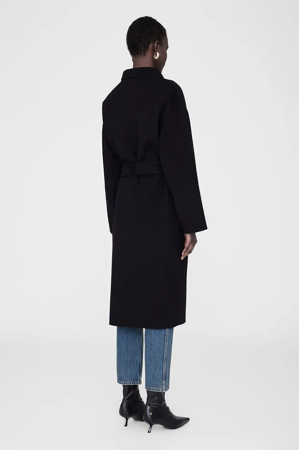 Dylan Coat - Black Cashmere Blend -ANINE BING