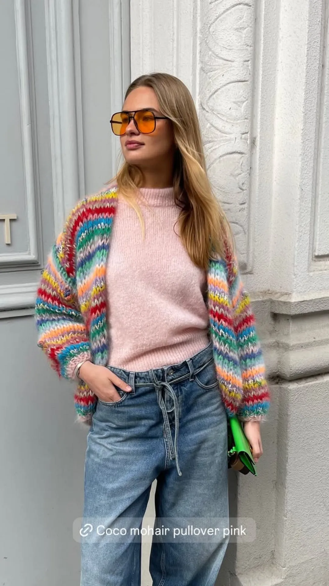 ELOISE MOHAIR CARDIGAN SHORT - MULTICOLOUR - LES TRICOTS D'O