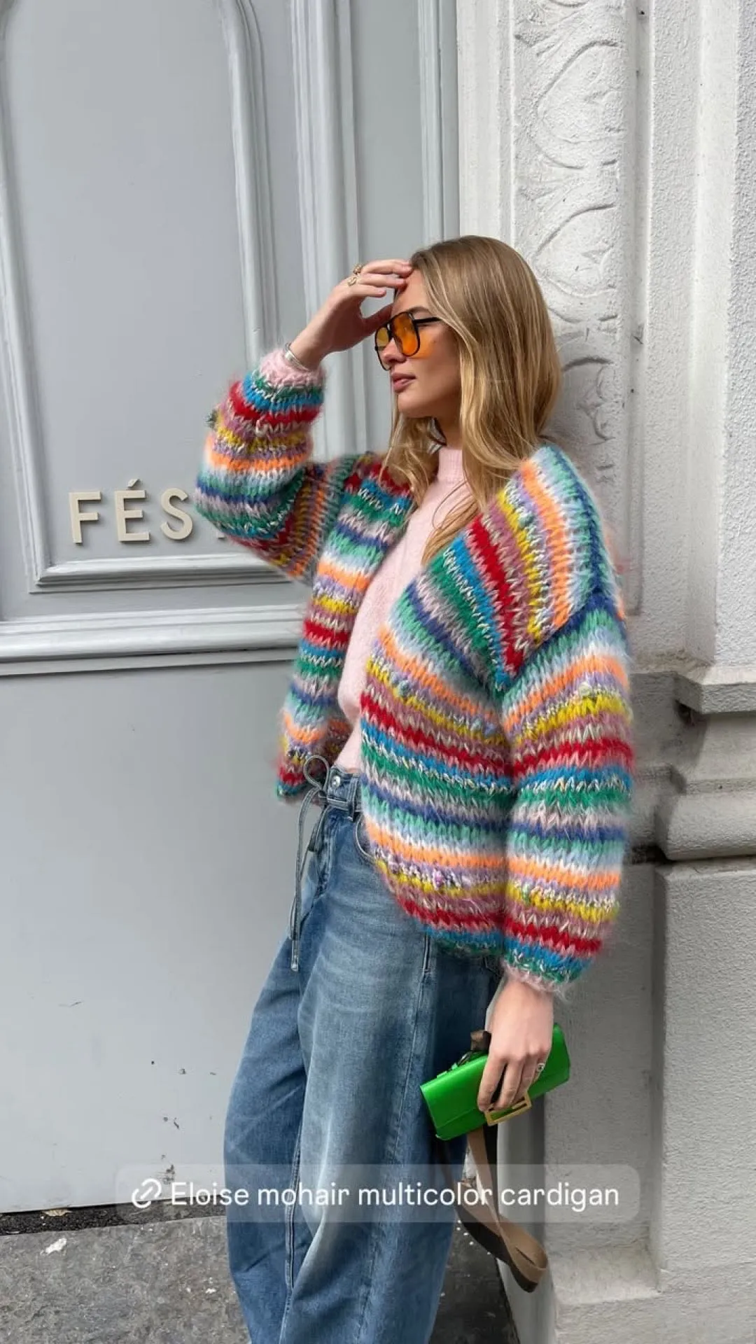ELOISE MOHAIR CARDIGAN SHORT - MULTICOLOUR - LES TRICOTS D'O
