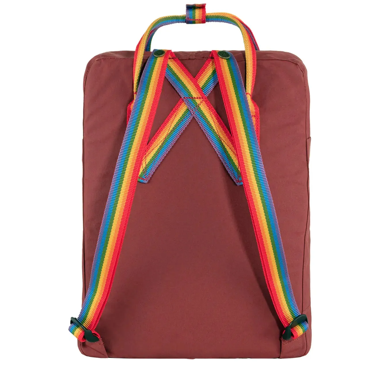 Final Few Fjallraven Kanken Classic Backpack Ox Red / Rainbow Pattern  Last Chance!