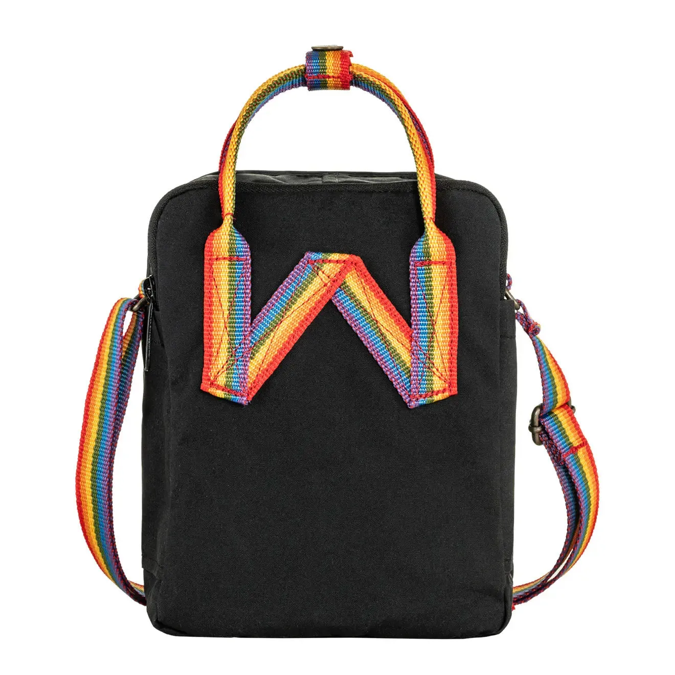 Final Few Fjallraven Kanken Rainbow Sling Black-Rainbow Pattern  Limited Release!