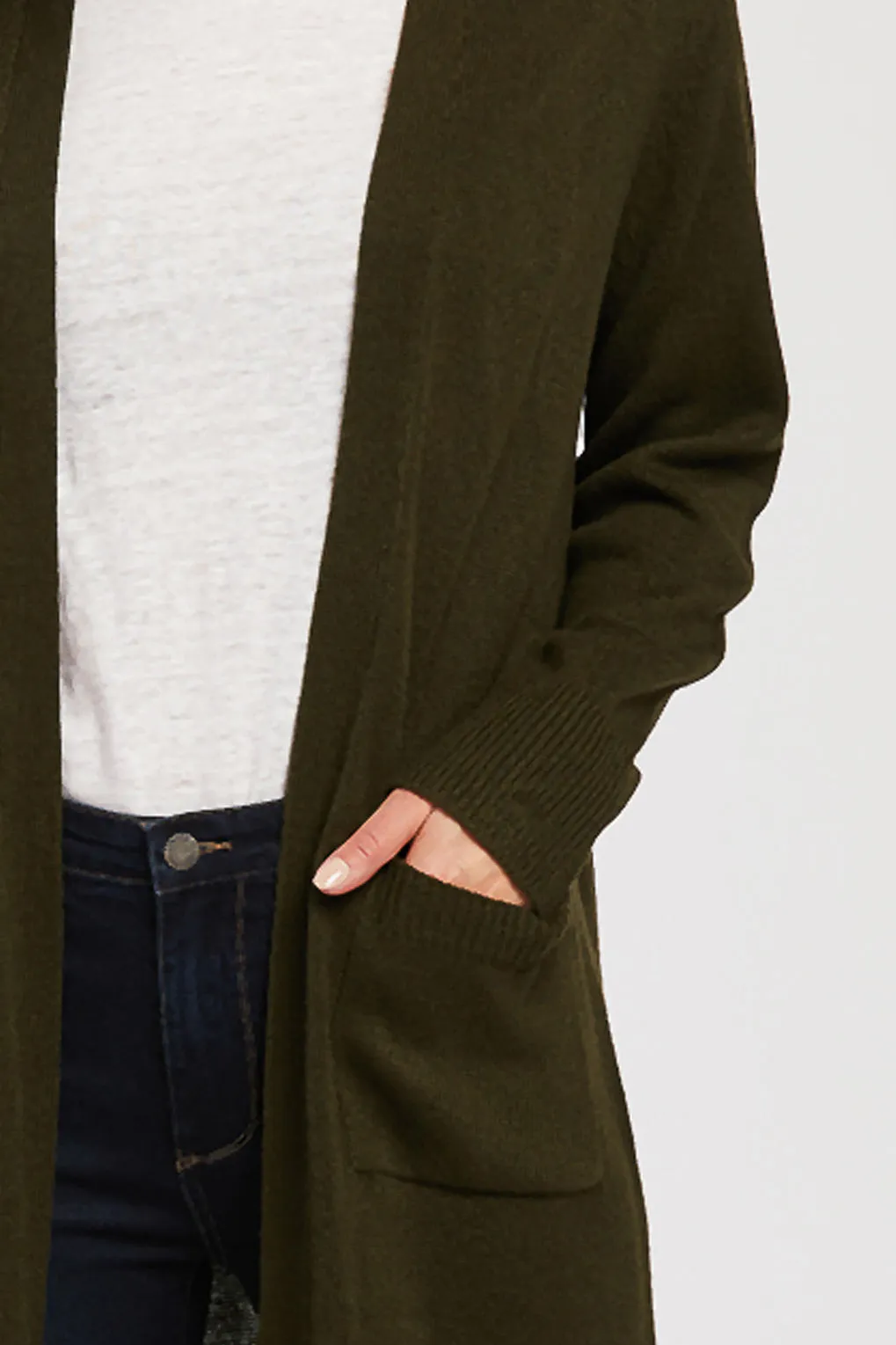 Flash Sale Long Sleeve Long Knit Duster Front Pockets  Limited Availability!