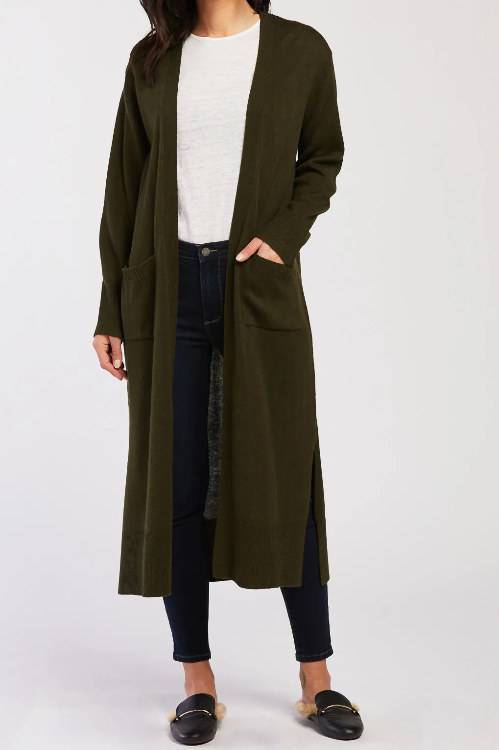 Flash Sale Long Sleeve Long Knit Duster Front Pockets  Limited Availability!
