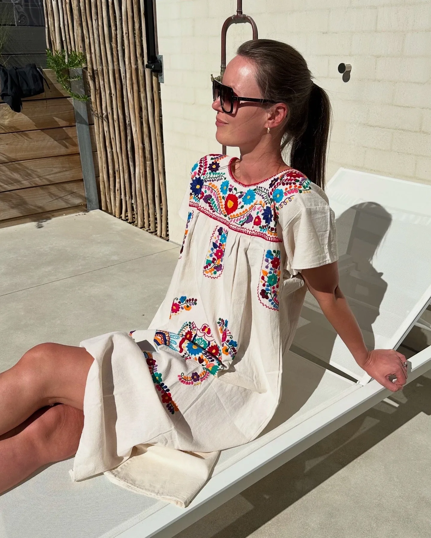 FRIDA DRESSS - CREAM / MULTI - LAS NINAS