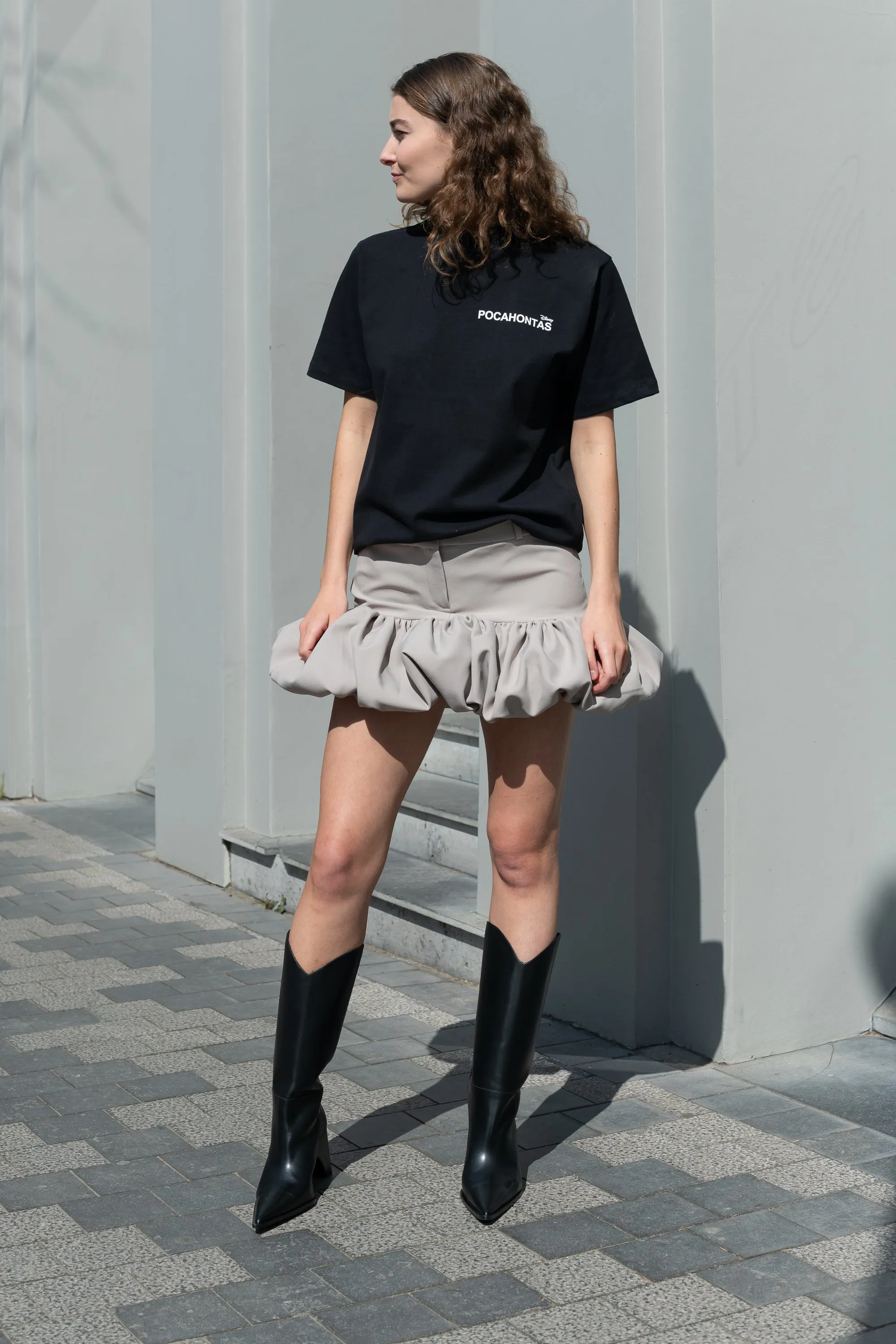 Gathered Hem Skirt
