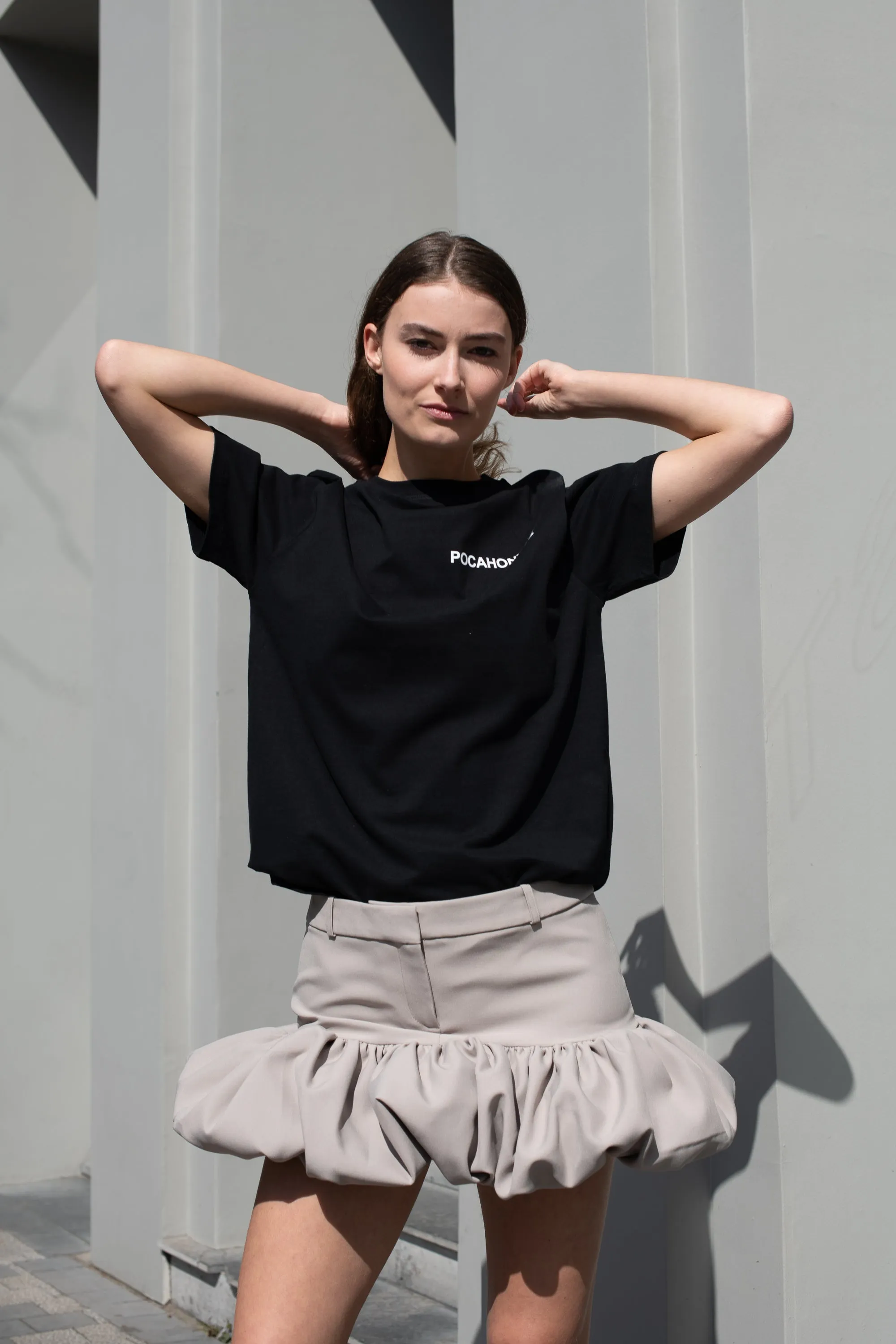 Gathered Hem Skirt