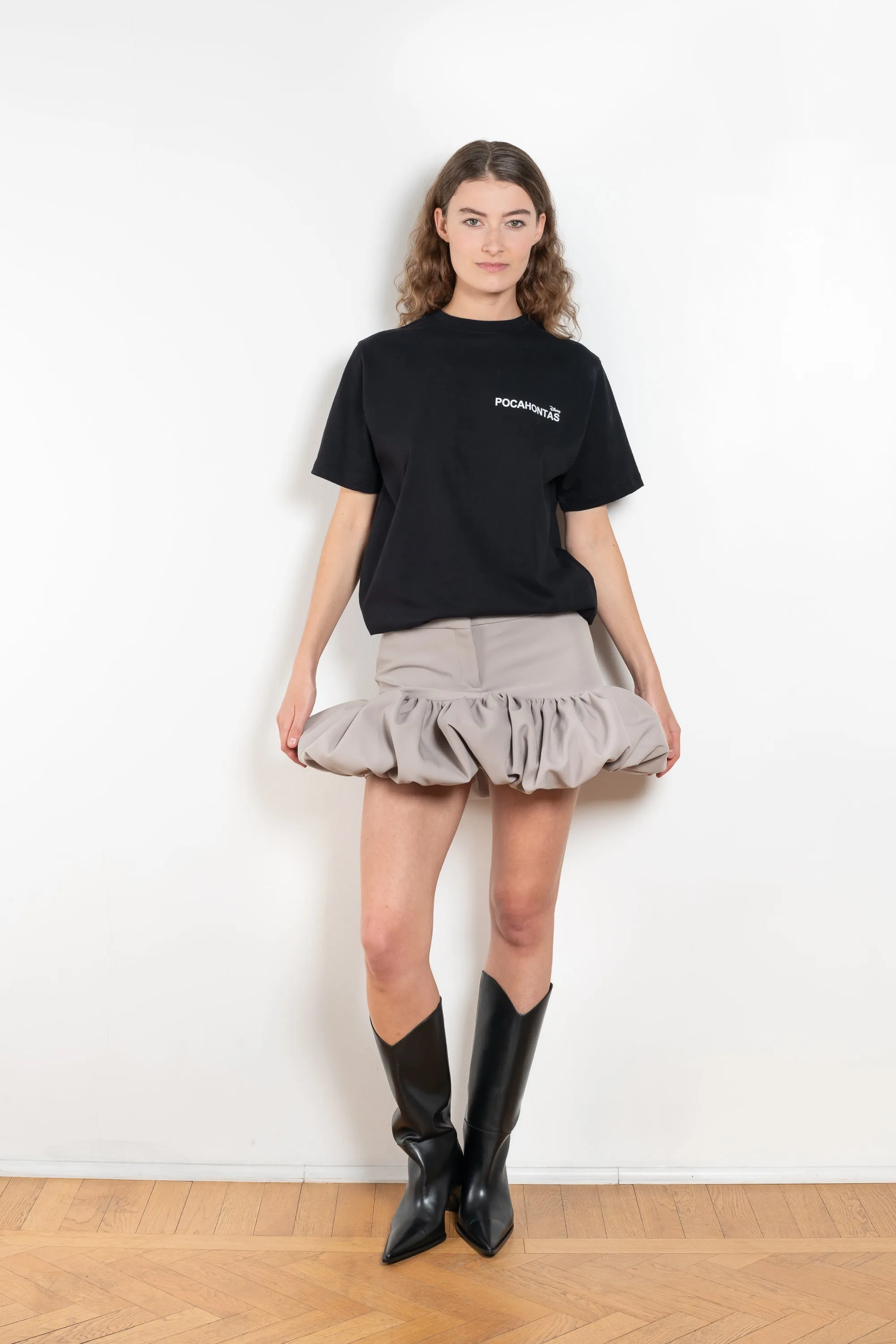 Gathered Hem Skirt