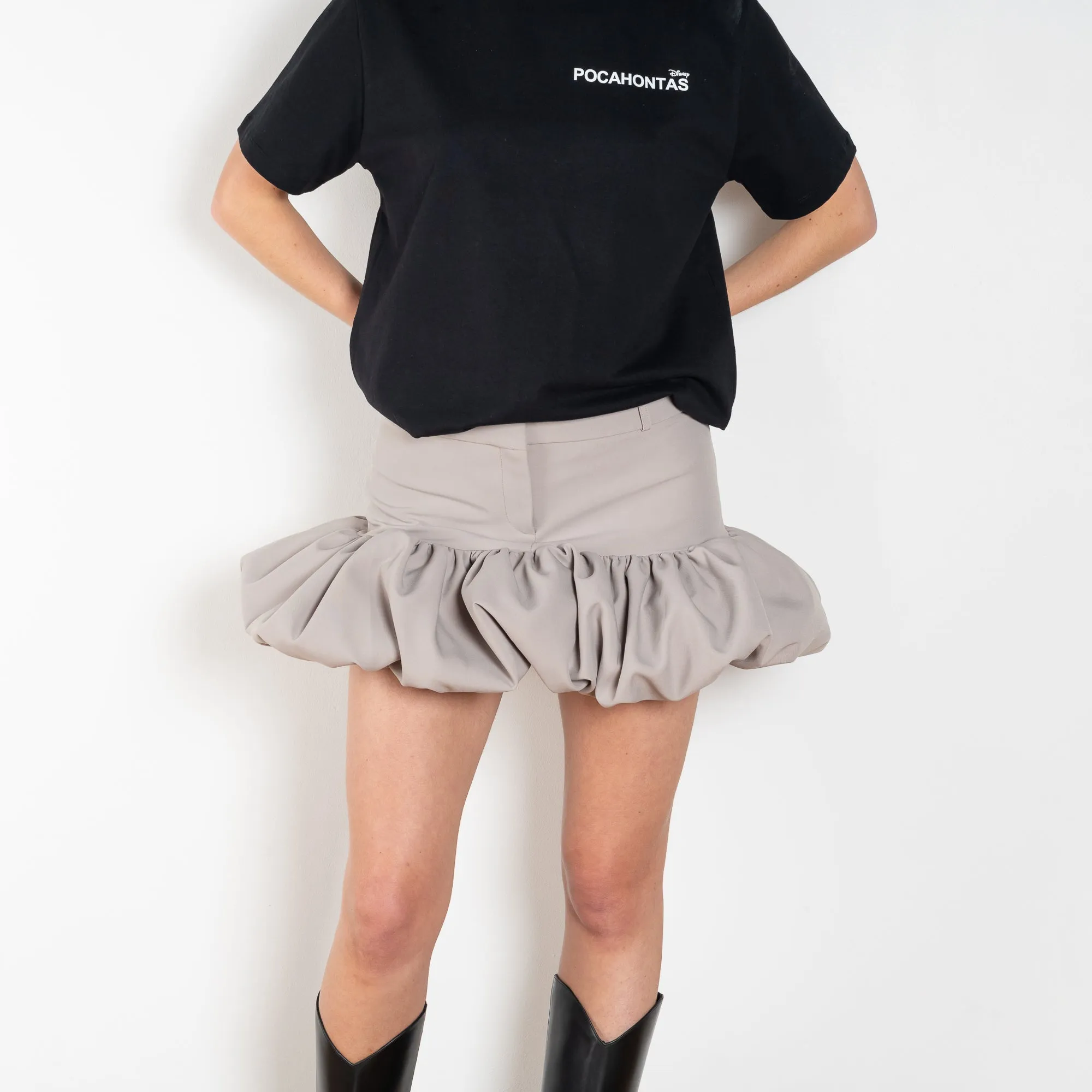 Gathered Hem Skirt