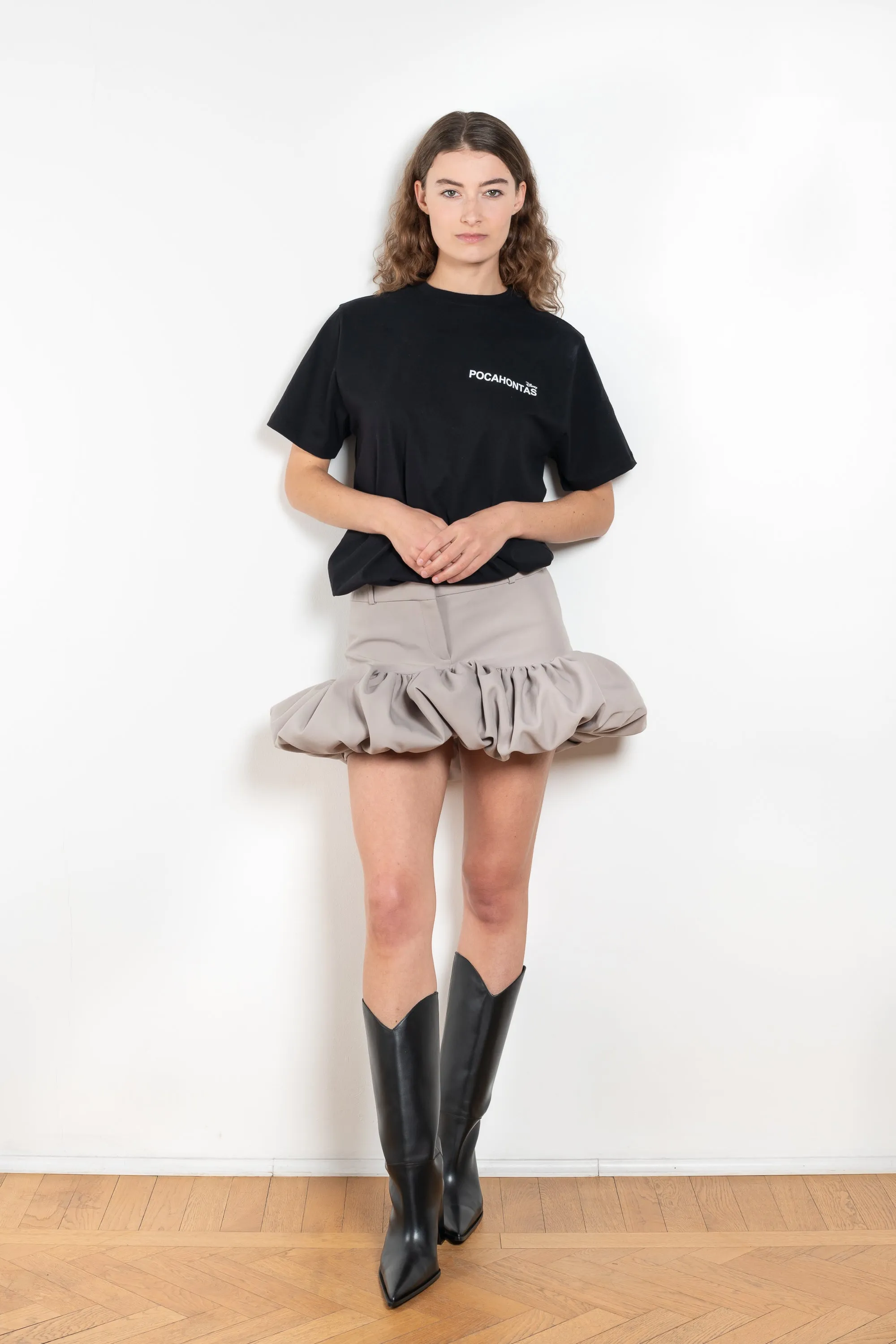 Gathered Hem Skirt