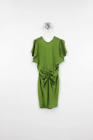 GATHERED WAIST MINI DRESS