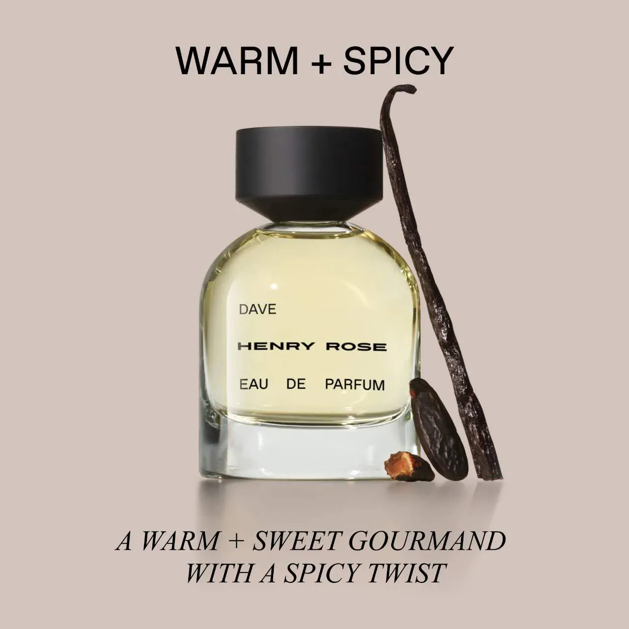 Henry Rose  Dave Eau De Parfum with Vanilla   Tonka Bean 50ml NIB