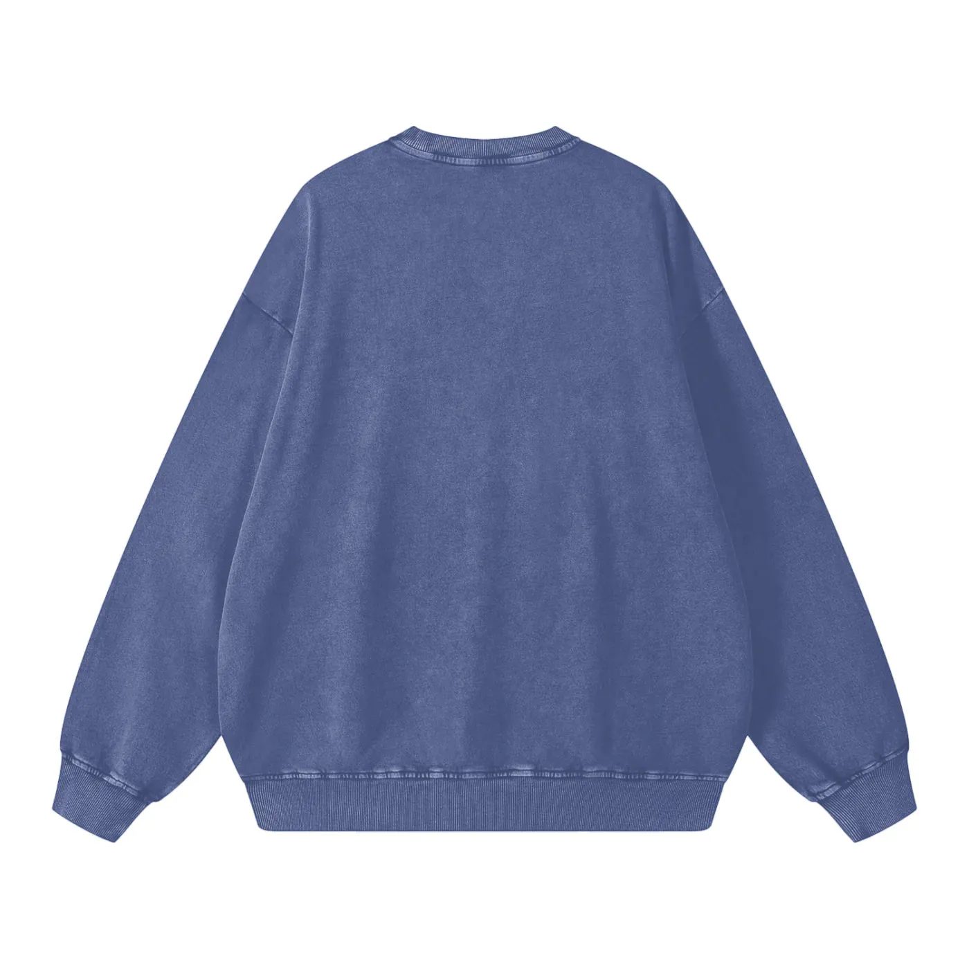 HER MESS ACID WASH CREW - BLUE - MAKU