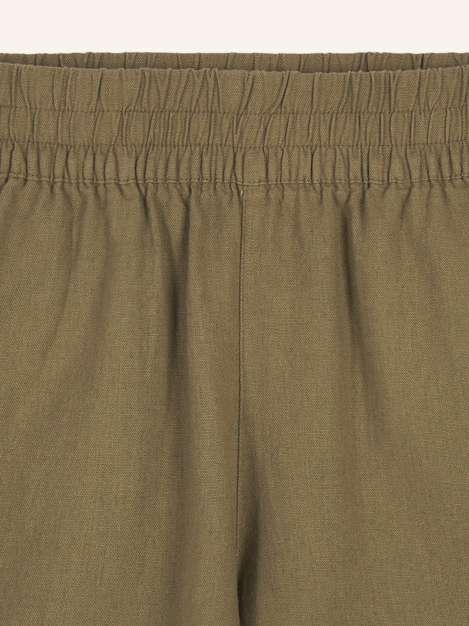 High-Waisted Linen-Blend Pull-On Shorts -- 3.5-inch inseam