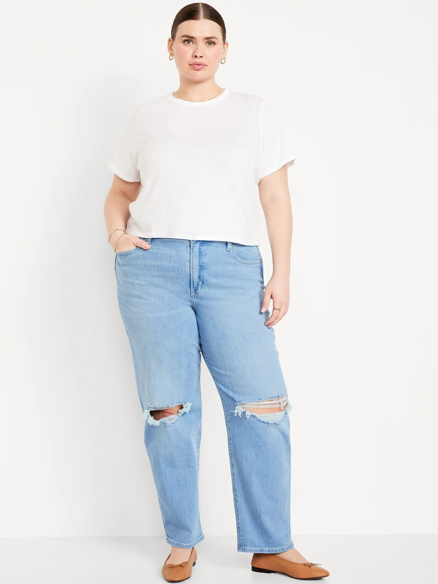 High-Waisted OG Loose Ripped Jeans