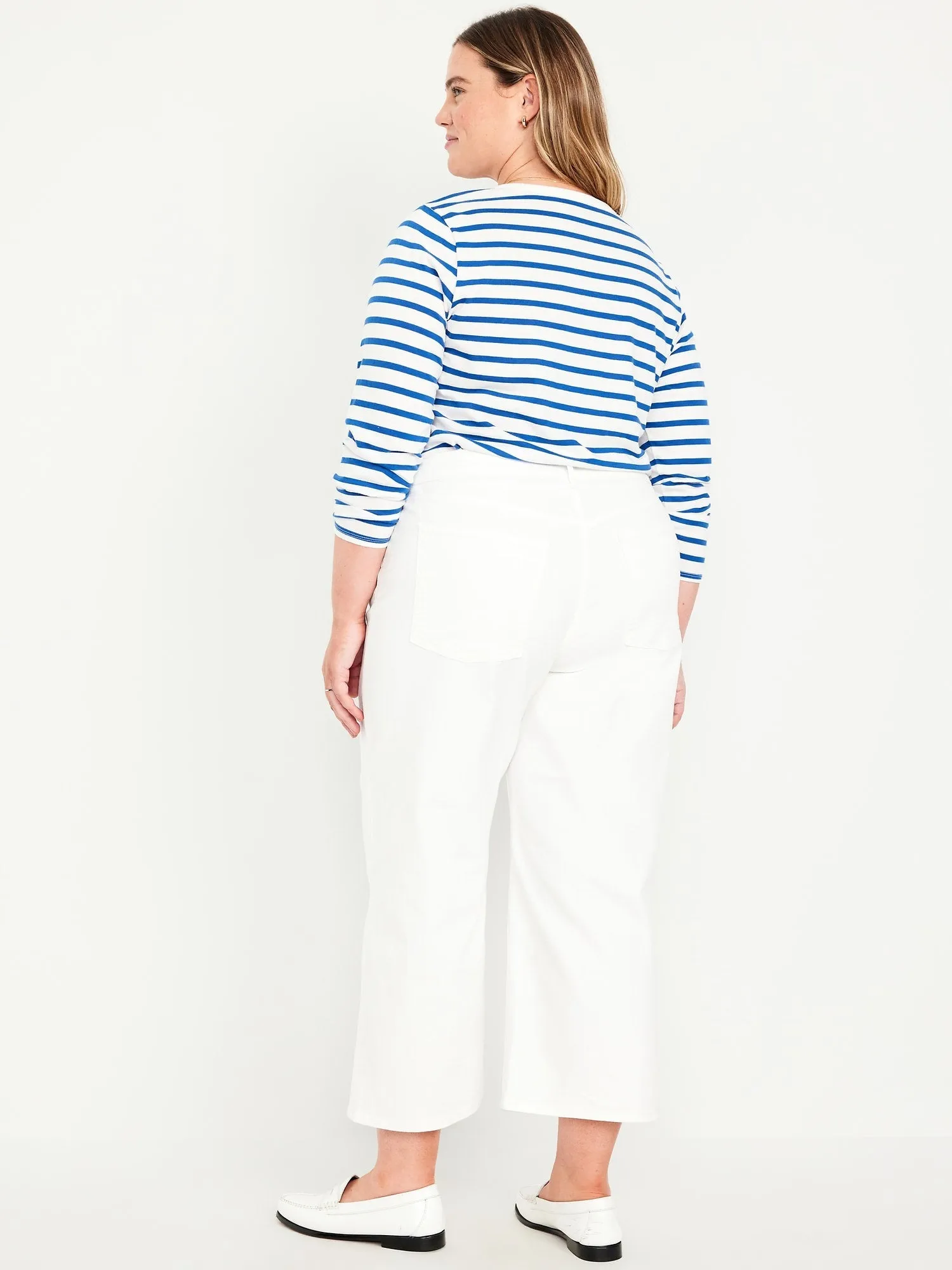 High-Waisted Wow Crop Wide-Leg Jeans