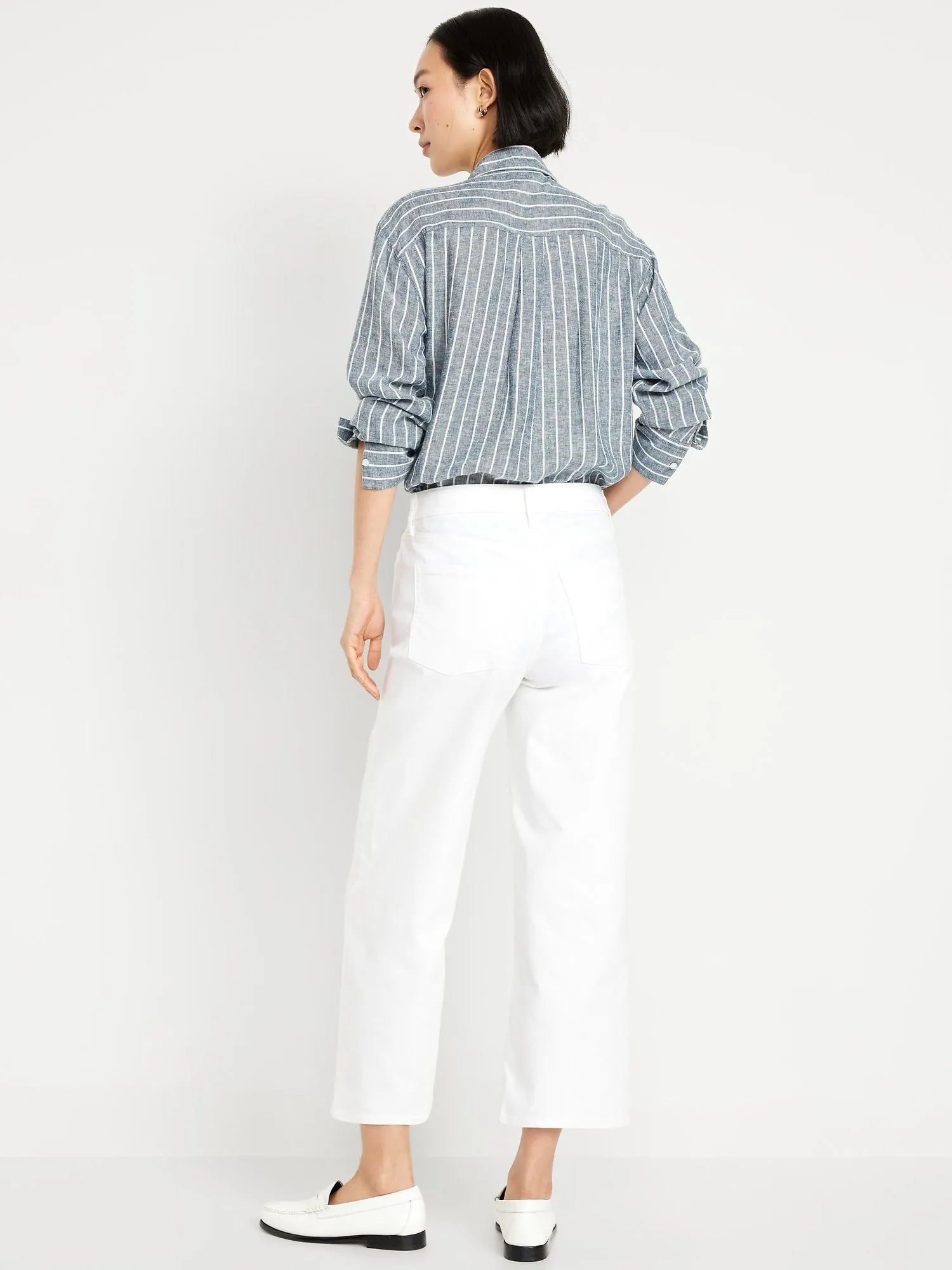High-Waisted Wow Crop Wide-Leg Jeans