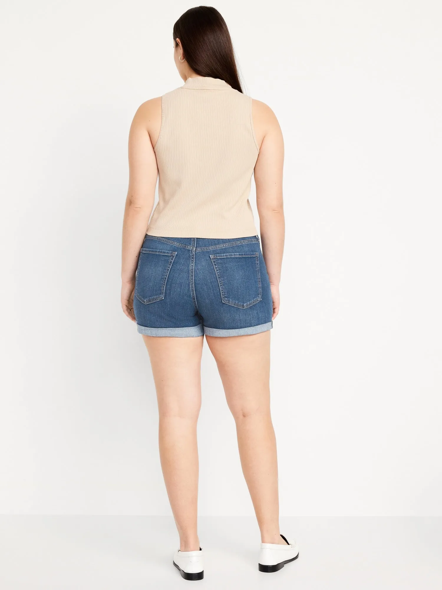 High-Waisted Wow Jean Shorts -- 3-inch inseam