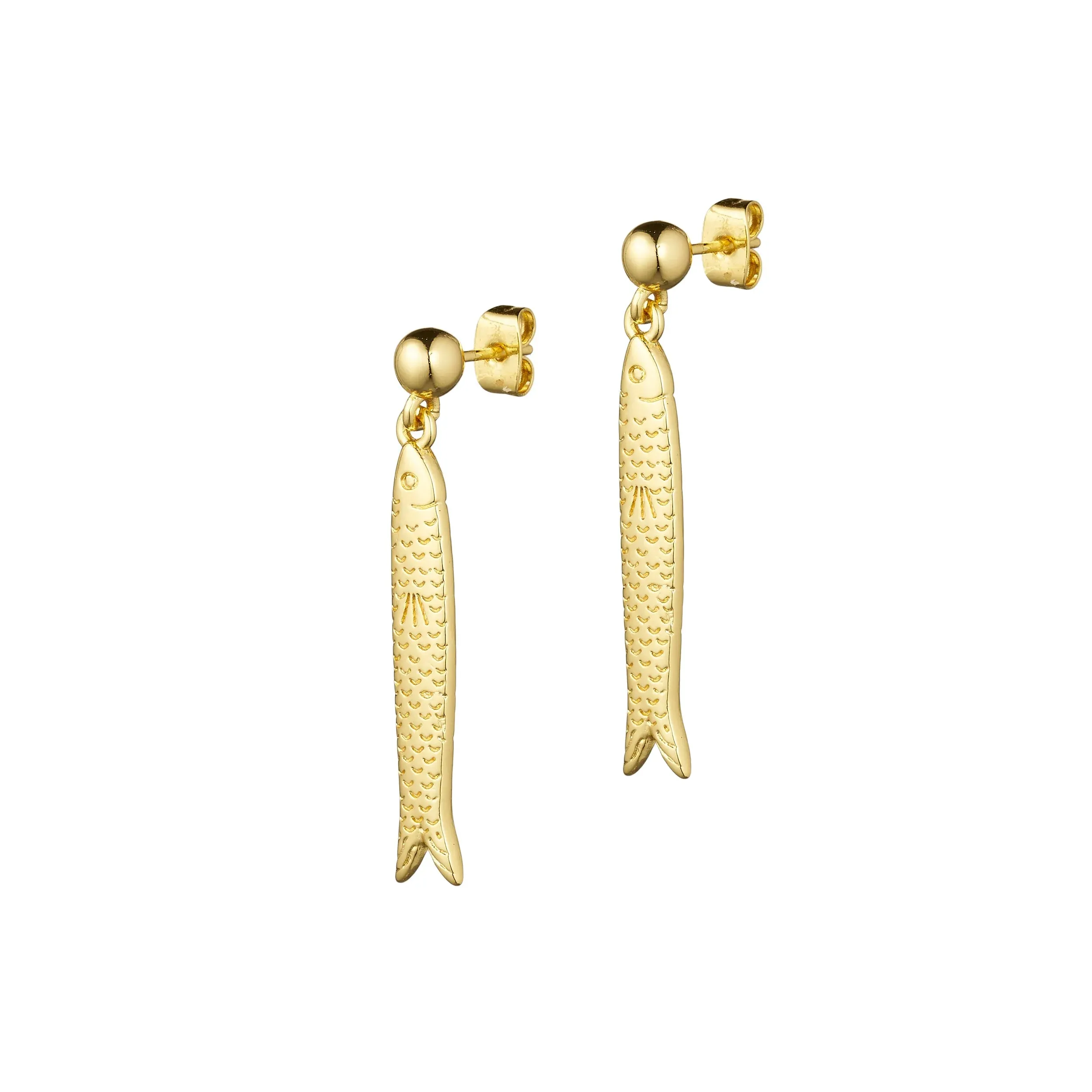 HIPPIE FISH EARRING - GOLD - ANNI LU