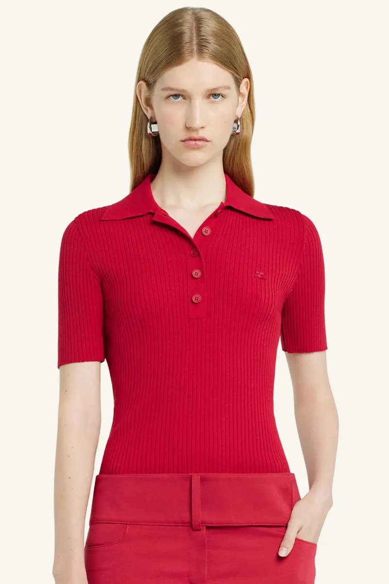 Iconic Rib Knit Polo
