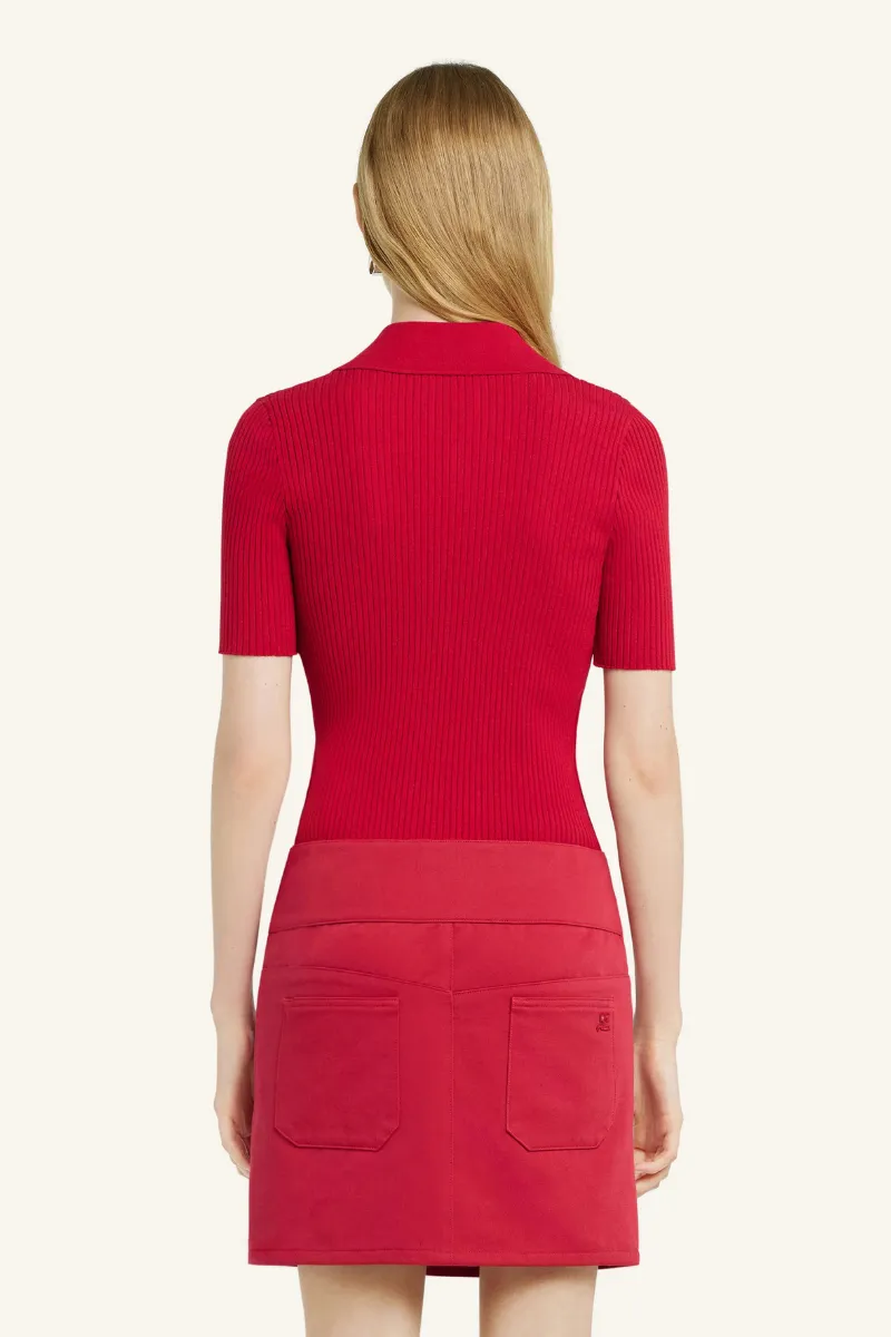 Iconic Rib Knit Polo
