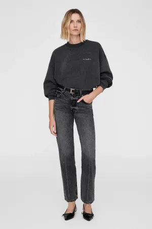 JACI SWEATSHIRT LYRICS - WASHED BLACK - ANINE BING