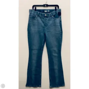 Jeans Boot Cut By Lee In Blue Denim, Size: 14
