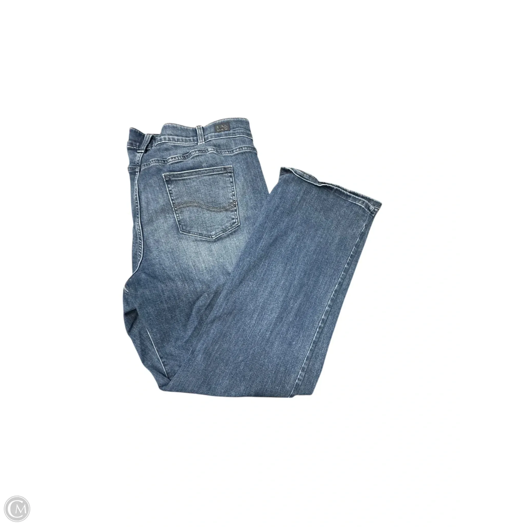 Jeans Boot Cut By Lee In Blue Denim, Size: 22