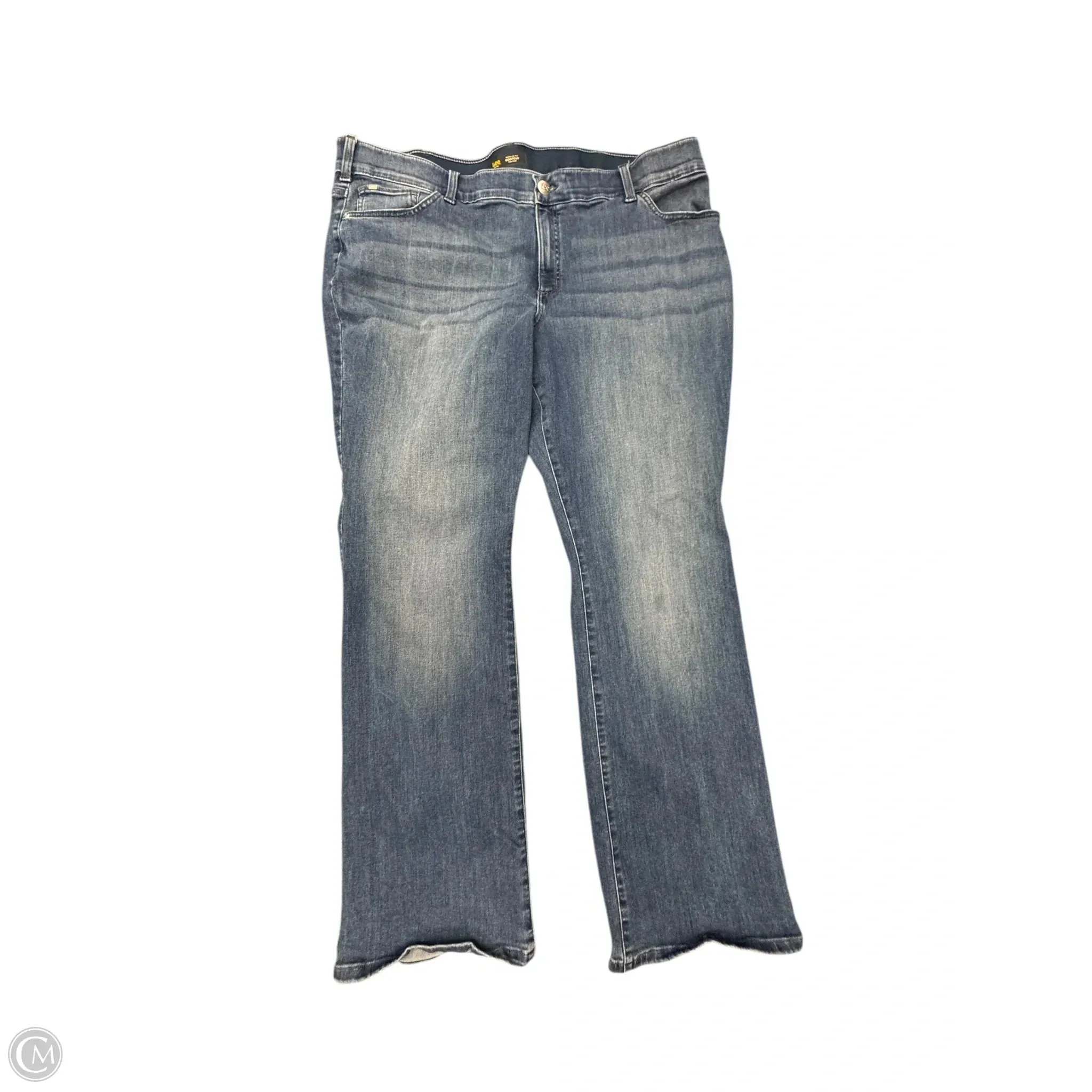 Jeans Boot Cut By Lee In Blue Denim, Size: 22