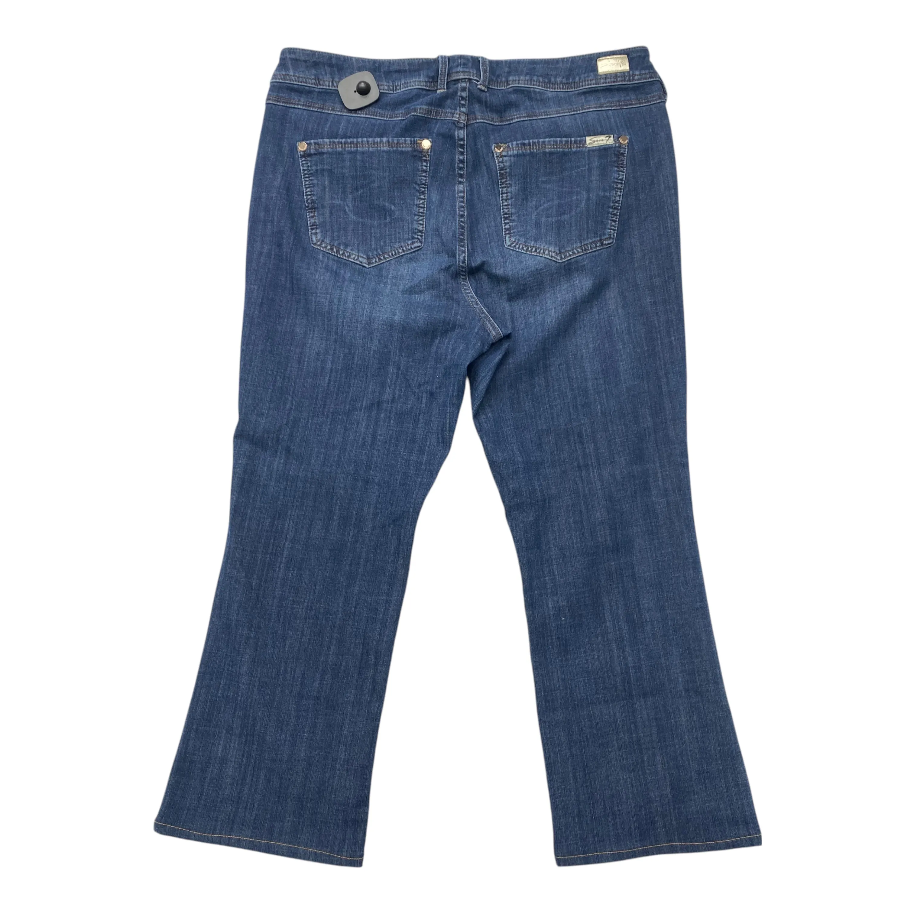 Jeans Boot Cut By Seven 7 In Blue Denim, Size:16