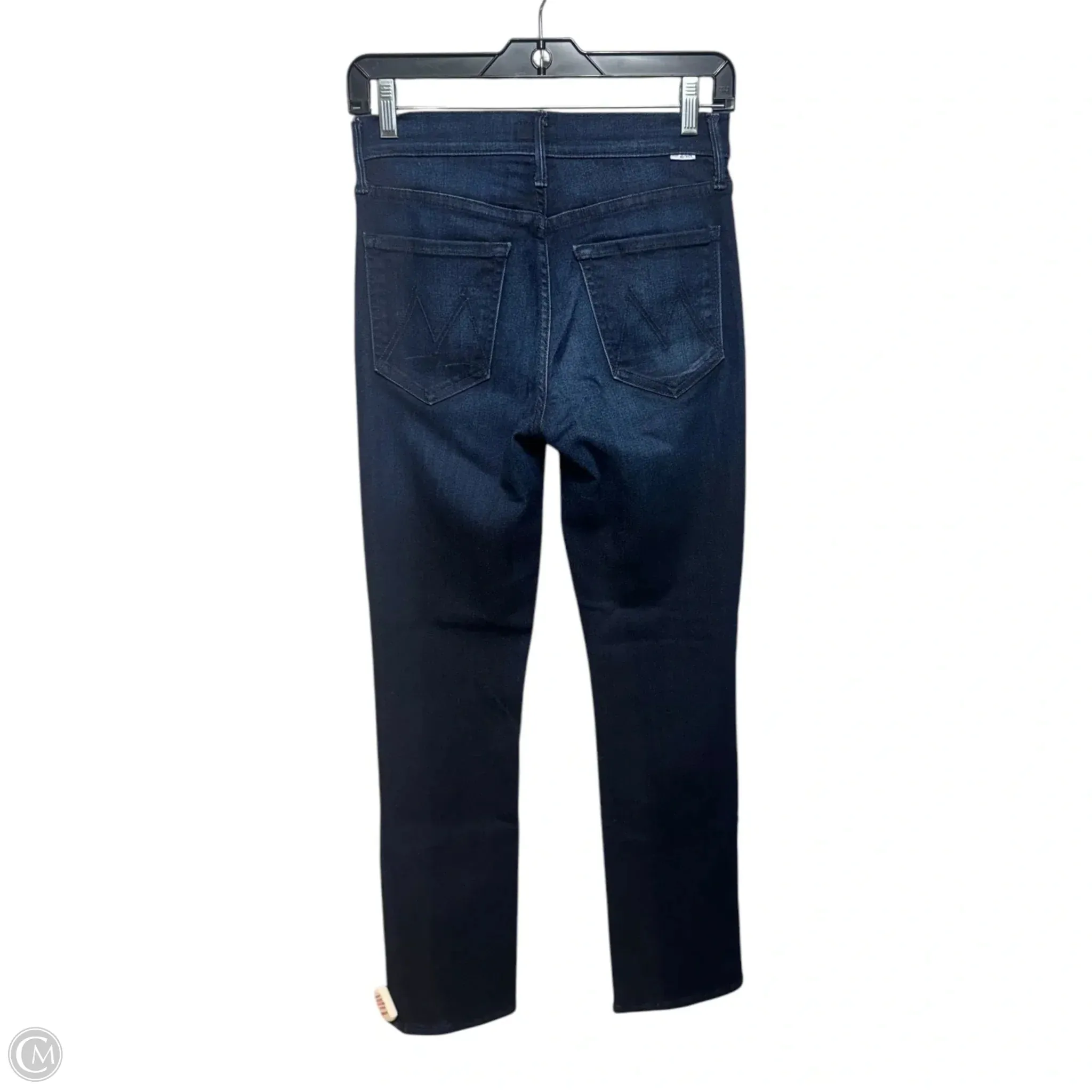 Jeans Straight By Mother In Black Denim, Size: 2