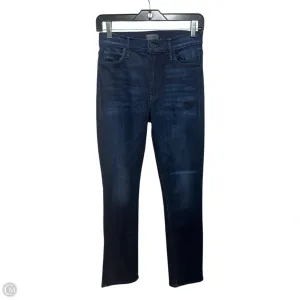 Jeans Straight By Mother In Black Denim, Size: 2