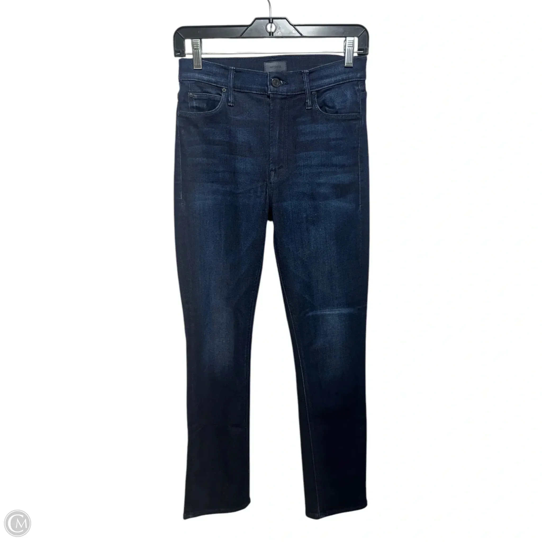 Jeans Straight By Mother In Black Denim, Size: 2