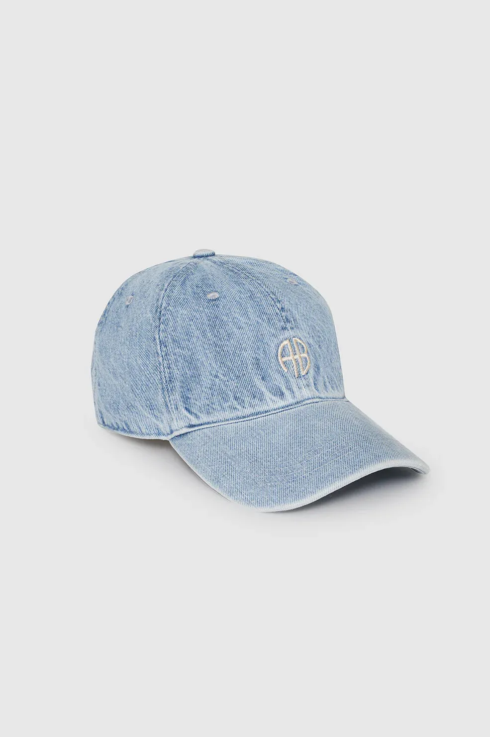 JEREMY BASEBALL CAP AB - BLEACHED BLUE DENIM - ANINE BING