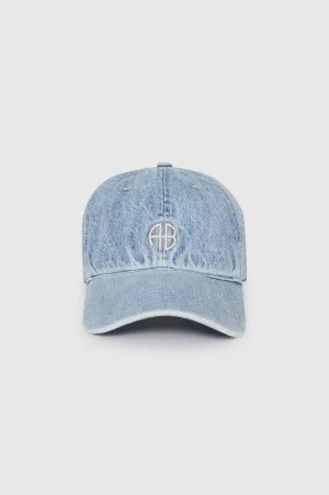 JEREMY BASEBALL CAP AB - BLEACHED BLUE DENIM - ANINE BING