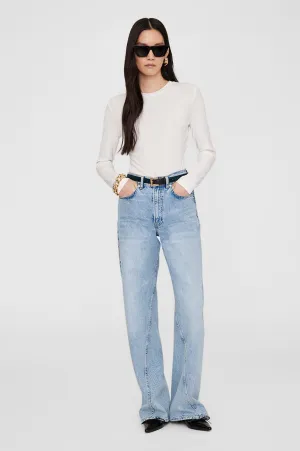 Jo Long Sleeve Tee - Off White -ANINE BING