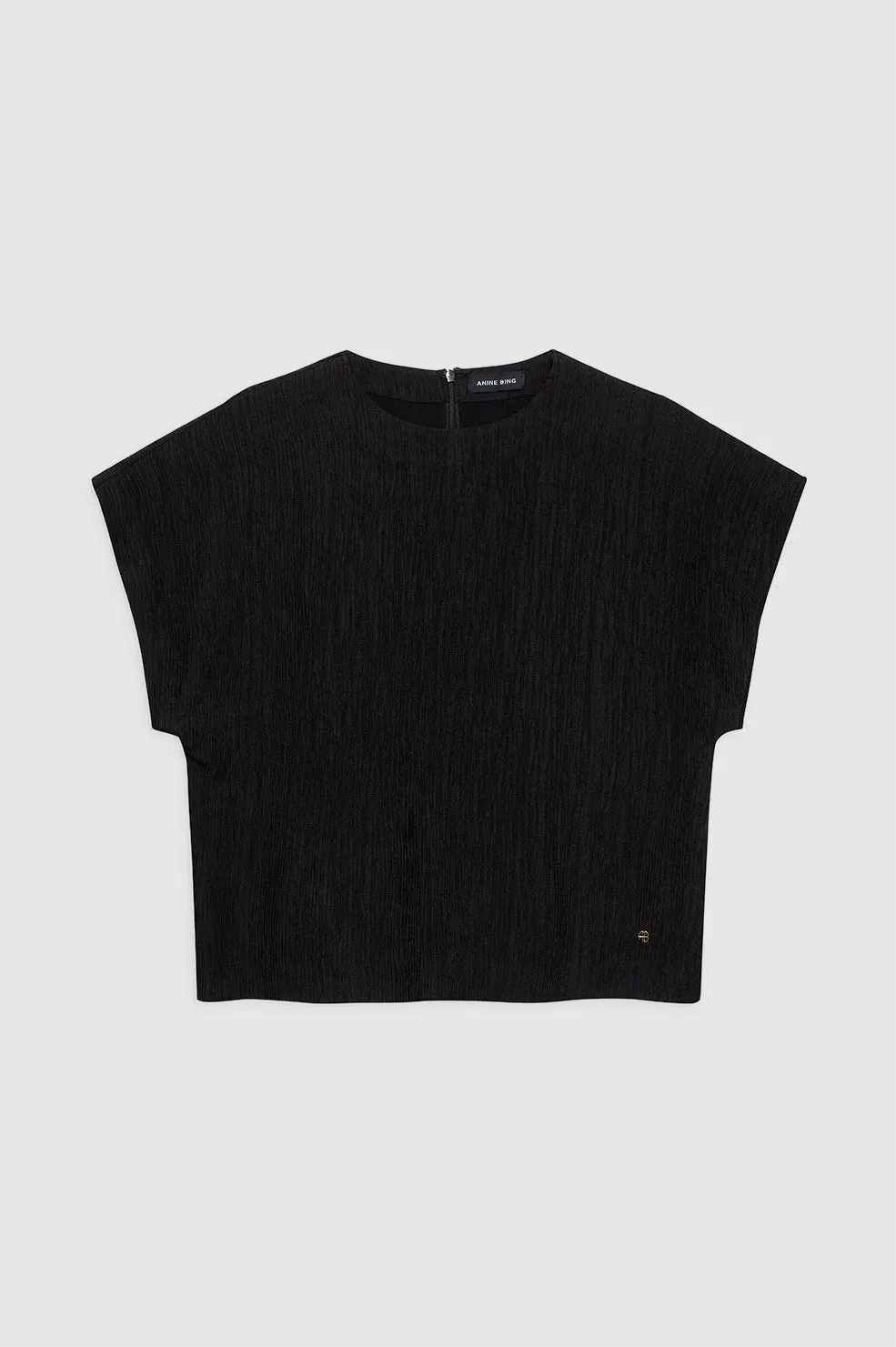 Jollie Top - Black Crinkle -ANINE BING