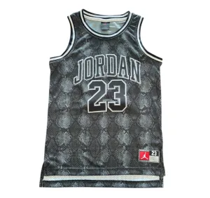 Jordan Jumpman 23 NBA Jersey Snake Skin Design Dark Grey/Black-YOUTH