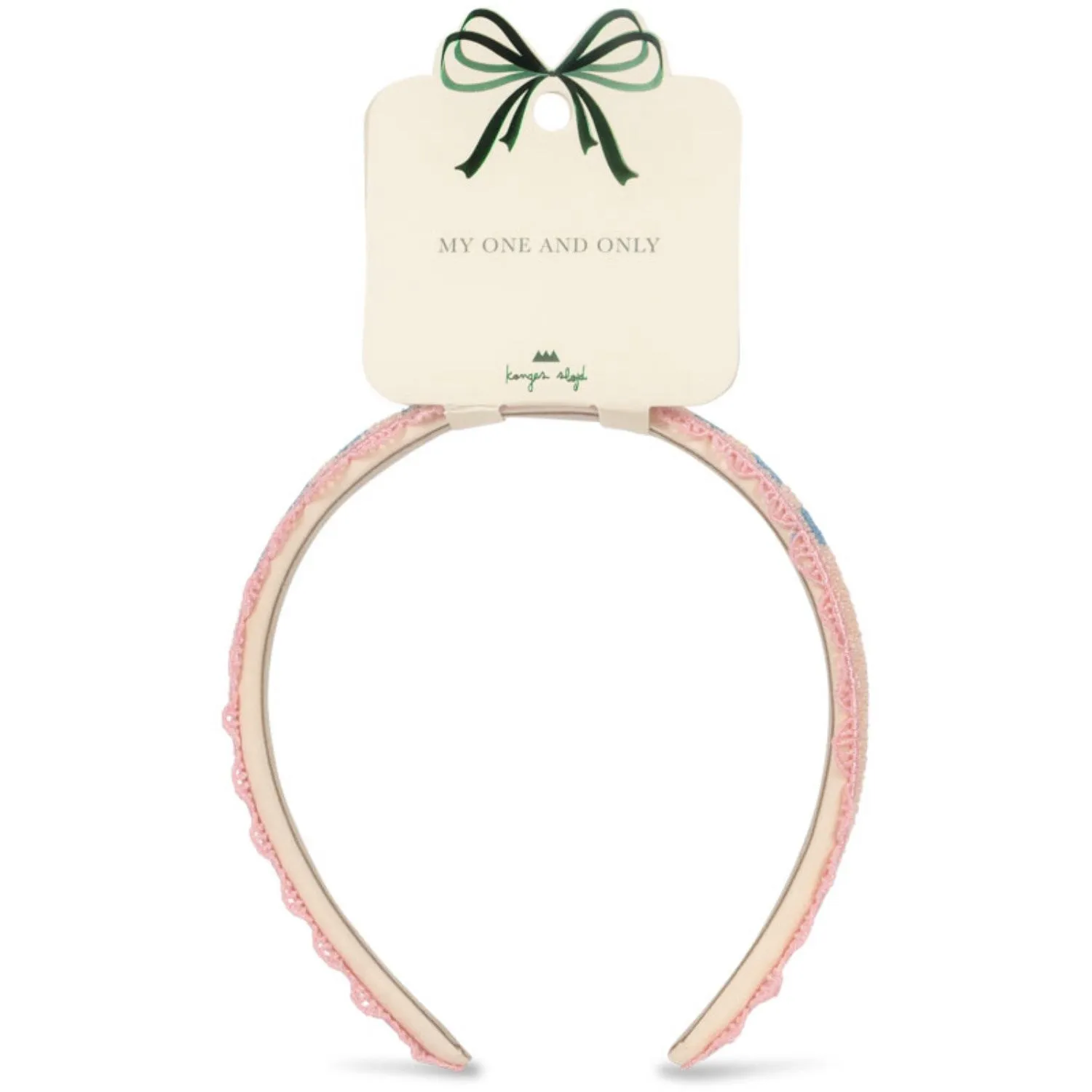 Konges Sljd Buttercream Heart Embroidery Hairbrace