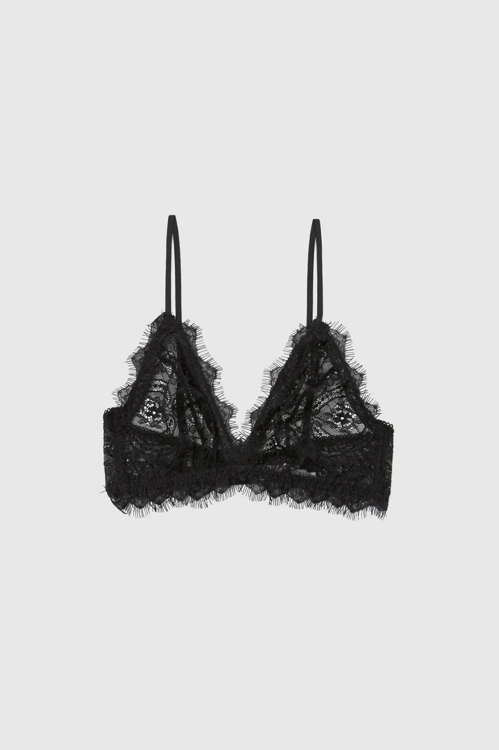 Lace Bra With Trim - Black -ANINE BING