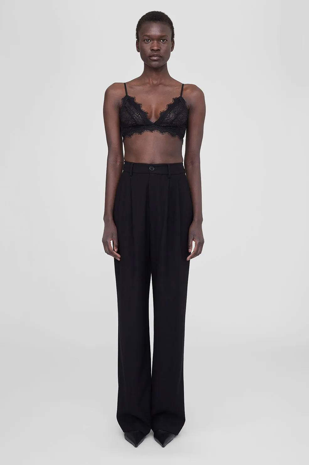 Lace Bra With Trim - Black -ANINE BING