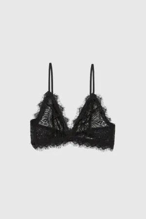 Lace Bra With Trim - Black -ANINE BING