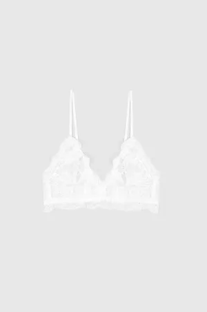 Lace Bra With Trim - Ivory -ANINE BING