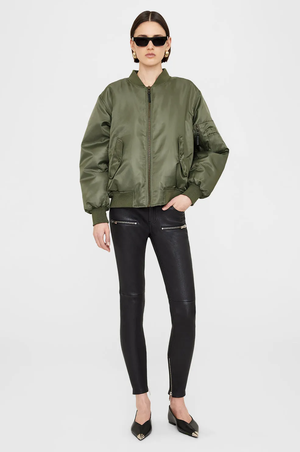 Leon Bomber - Army Green -ANINE BING