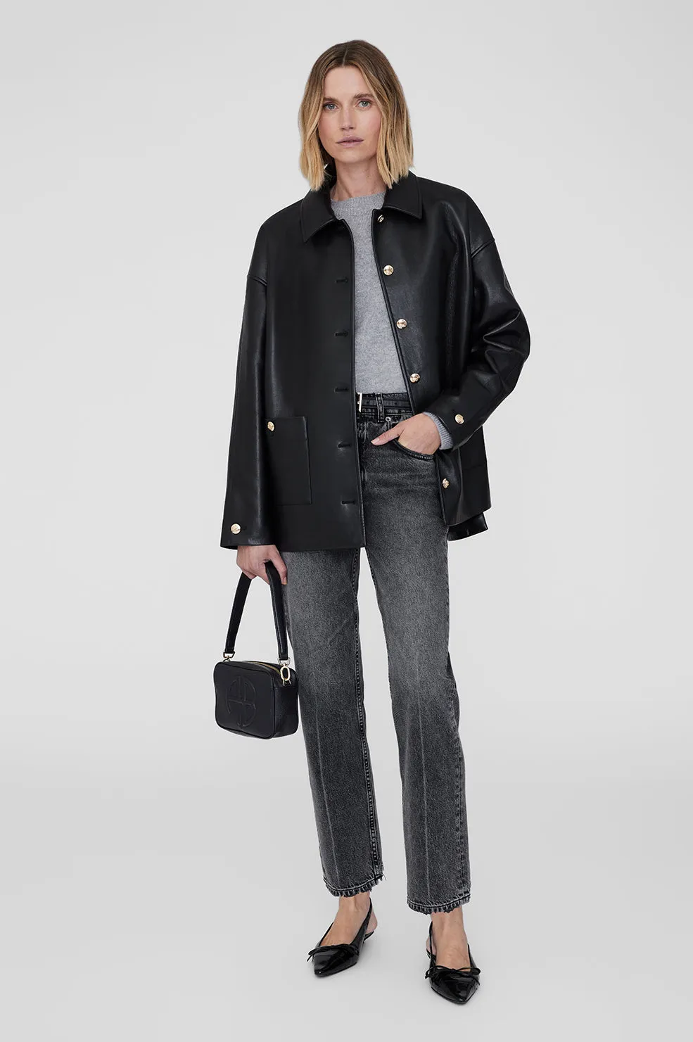 Lili Bag - Black Pebbled -ANINE BING