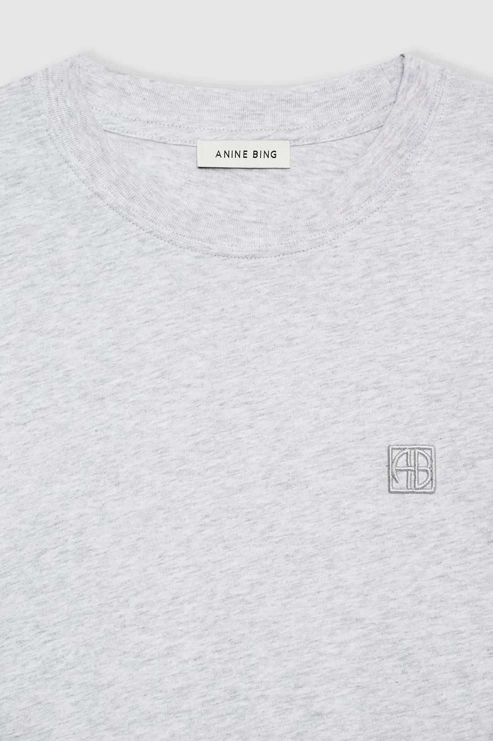 2025 Fashion Trends Lili Tee Framed Monogram - Heather Grey -ANINE BING